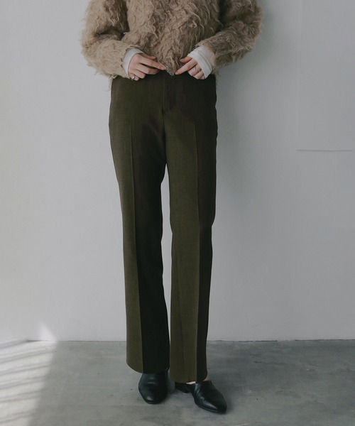 MANOF(マノフ)の「STRAIGHT SLIM PANTS(その他パンツ・レディース・ブラック/ピンク/ブラウン・M/S)」の1枚目の写真