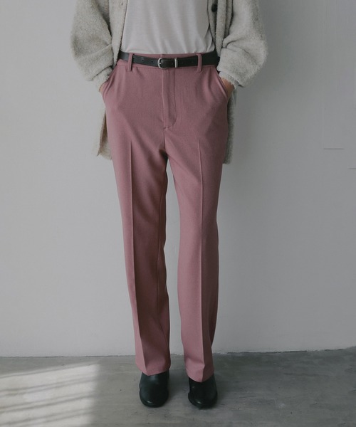 MANOF(マノフ)の「STRAIGHT SLIM PANTS(その他パンツ・レディース・ブラック/ピンク/ブラウン・M/S)」の3枚目の写真
