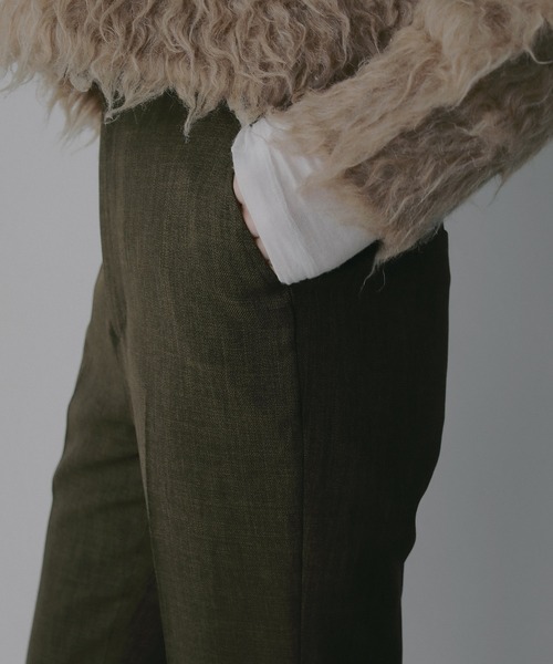 MANOF(マノフ)の「STRAIGHT SLIM PANTS(その他パンツ・レディース・ブラック/ピンク/ブラウン・M/S)」の4枚目の写真