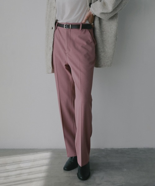 MANOF(マノフ)の「STRAIGHT SLIM PANTS(その他パンツ・レディース・ブラック/ピンク/ブラウン・M/S)」の8枚目の写真