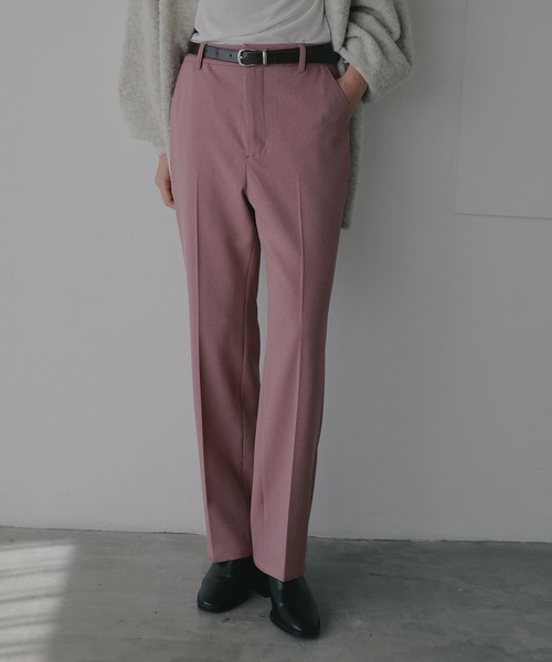 MANOF(マノフ)の「STRAIGHT SLIM PANTS(その他パンツ・レディース・ブラック/ピンク/ブラウン・M/S)」の6枚目の写真