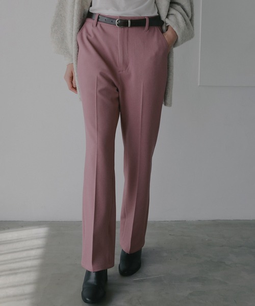 MANOF(マノフ)の「STRAIGHT SLIM PANTS(その他パンツ・レディース・ブラック/ピンク/ブラウン・M/S)」の7枚目の写真