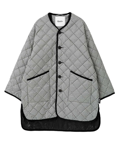 LOGEMENT DE CLAIRE(ロジュモンドクレール)の「【Gymphlex/ジムフレックス】QUILT DOWN COLLARLESS COAT(ダウンジャケット/コート・レディース・チェック・FREE)」の1枚目の写真