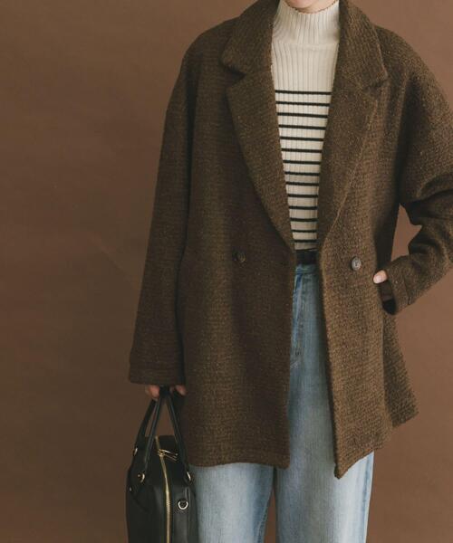ITEMS URBANRESEARCH（アイテムズ アーバンリサーチ）の「オーバーサイズジャケット（その他アウター・レディース・ネイビー/ブラウン/グレー系その他/ブラウン系その他・FREE）」の2枚目の写真