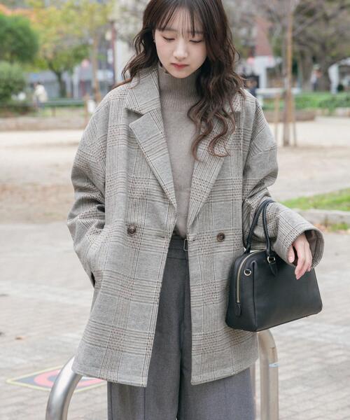 ITEMS URBANRESEARCH（アイテムズ アーバンリサーチ）の「オーバーサイズジャケット（その他アウター・レディース・ネイビー/ブラウン/グレー系その他/ブラウン系その他・FREE）」の5枚目の写真