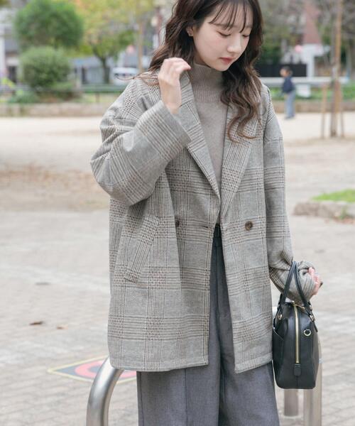 ITEMS URBANRESEARCH（アイテムズ アーバンリサーチ）の「オーバーサイズジャケット（その他アウター・レディース・ネイビー/ブラウン/グレー系その他/ブラウン系その他・FREE）」の6枚目の写真