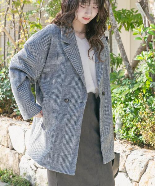 セール】オーバーサイズジャケット（ノーカラーコート）｜ITEMS