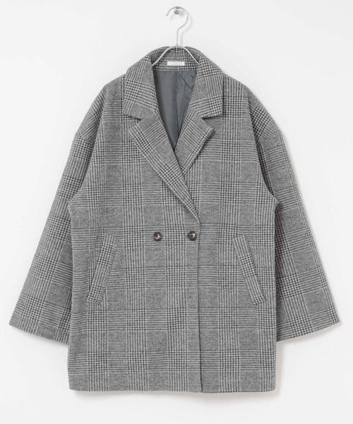 セール】オーバーサイズジャケット（ノーカラーコート）｜ITEMS