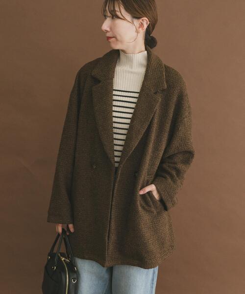 セール】オーバーサイズジャケット（ノーカラーコート）｜ITEMS