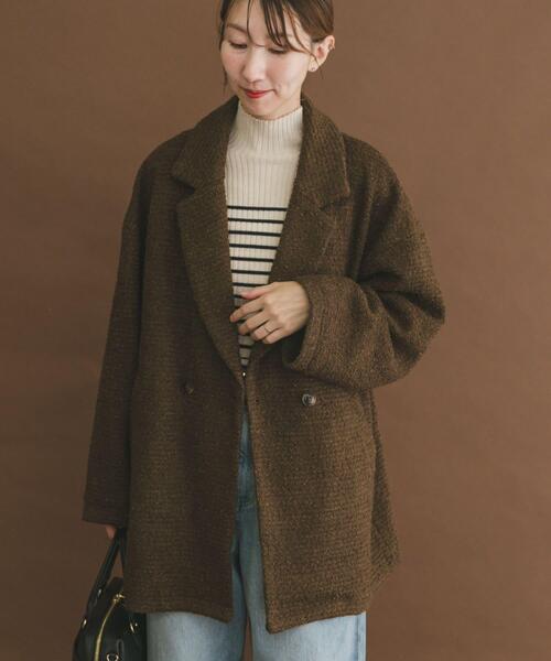 ITEMS URBANRESEARCH（アイテムズ アーバンリサーチ）の「オーバーサイズジャケット（その他アウター・レディース・ネイビー/ブラウン/グレー系その他/ブラウン系その他・FREE）」の8枚目の写真