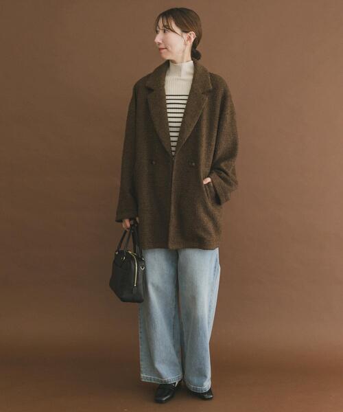 セール】オーバーサイズジャケット（ノーカラーコート）｜ITEMS