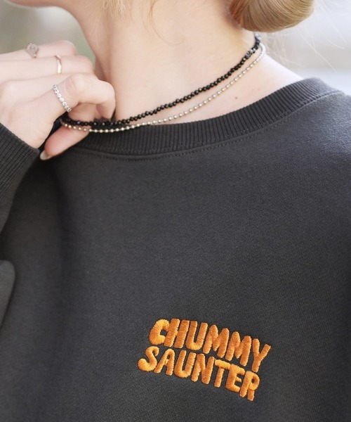 reca（レカ）の「お散歩フレンズ裏起毛スウェット（スウェット・レディース・チャコールグレー/ダークブラウン/キナリ・FREE）」の5枚目の写真