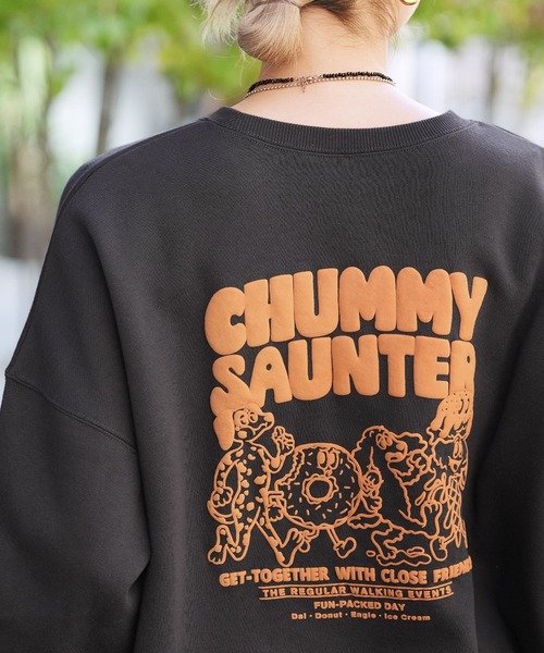 reca（レカ）の「お散歩フレンズ裏起毛スウェット（スウェット・レディース・チャコールグレー/ダークブラウン/キナリ・FREE）」の4枚目の写真