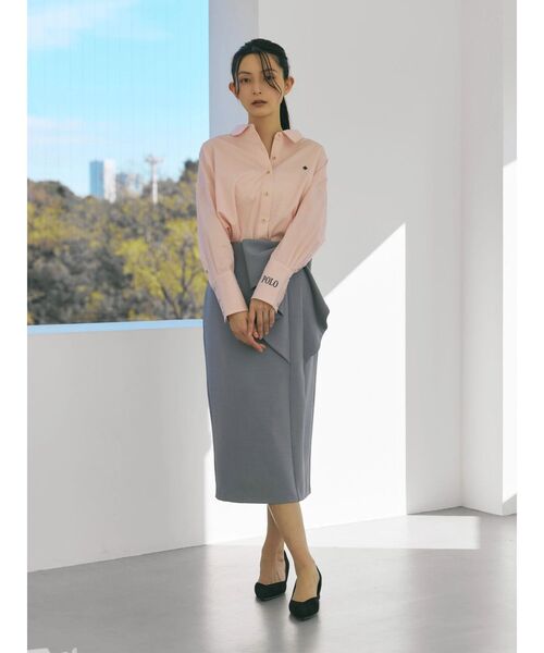 POLO BCS(ポロ ビーシーエス)の「【POLO BCSコラボ】オーバーシャツ(シャツ/ブラウス・レディース・ピンク/ライトブルー/グレー/オフホワイト/ブルー・MEDIUM)」の11枚目の写真