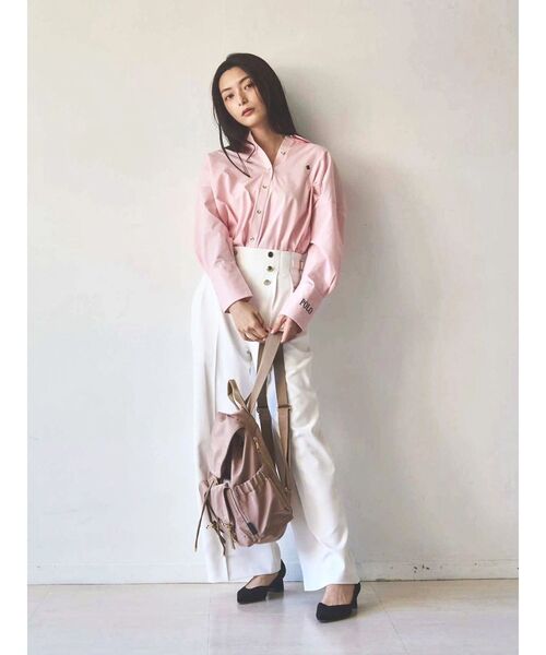 POLO BCS(ポロ ビーシーエス)の「【POLO BCSコラボ】オーバーシャツ(シャツ/ブラウス・レディース・ピンク/ライトブルー/グレー/オフホワイト/ブルー・MEDIUM)」の18枚目の写真