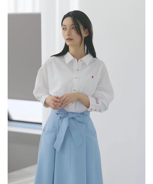 POLO BCS(ポロ ビーシーエス)の「【POLO BCSコラボ】オーバーシャツ(シャツ/ブラウス・レディース・ピンク/ライトブルー/グレー/オフホワイト/ブルー・MEDIUM)」の20枚目の写真