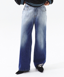 VINTAGE WASHED DENIM PANTS DARK INDIGO