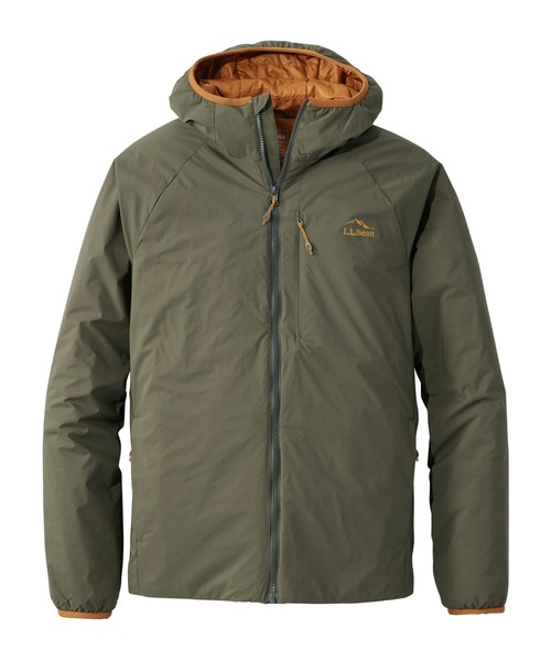 L.L.Bean（エルエルビーン）の「プリマロフト・パッカウェイ・エアー・フーディ 米国フィット・レギュラー（ナイロンジャケット・メンズ・ブラック/カーキオリーブ/ブルー系・SMALL/LARGE/MEDIUM）」の2枚目の写真