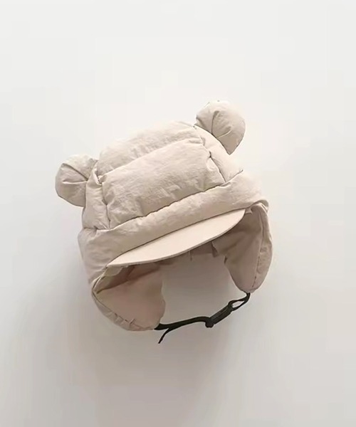 Bambin（ボンバン）の「【 Bambin / ボンバン 】 くまみみ 中綿 フライトキャップ（キャップ・キッズ・ベージュ/アイボリー/ブラック・FREE）」の8枚目の写真