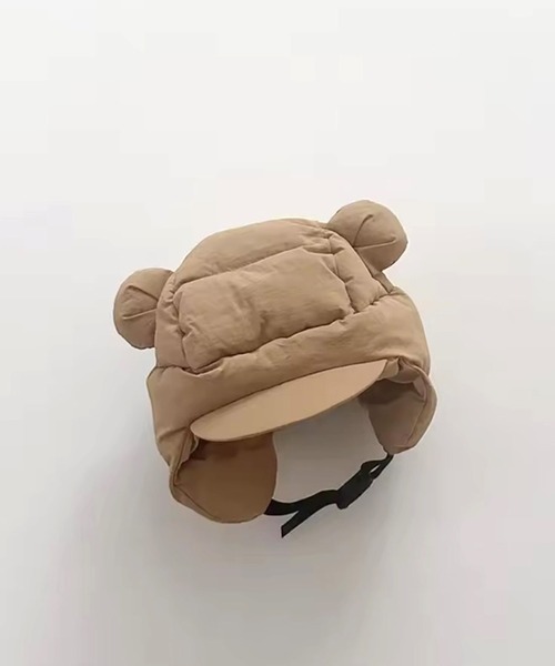 Bambin（ボンバン）の「【 Bambin / ボンバン 】 くまみみ 中綿 フライトキャップ（キャップ・キッズ・ベージュ/アイボリー/ブラック・FREE）」の9枚目の写真