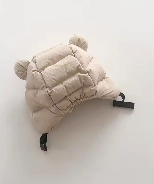 Bambin（ボンバン）の「【 Bambin / ボンバン 】 くまみみ 中綿 フライトキャップ（キャップ・キッズ・ベージュ/アイボリー/ブラック・FREE）」の6枚目の写真