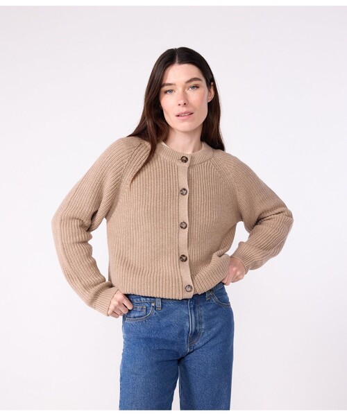PETIT BATEAU（プチバトー）の「カーディガン（カーディガン/ボレロ・レディース・ブラウン・XX-SMALL/X-SMALL/SMALL/MEDIUM）」の2枚目の写真