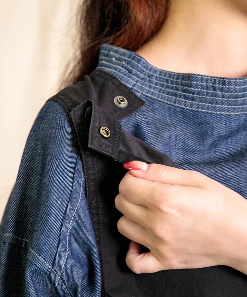 Brocante（ブロカント）の「[Brocante / ブロカント] 高密度ウェザー デフォルメサロペット（サロペット/オーバーオール・レディース・ブラック・2）」の7枚目の写真