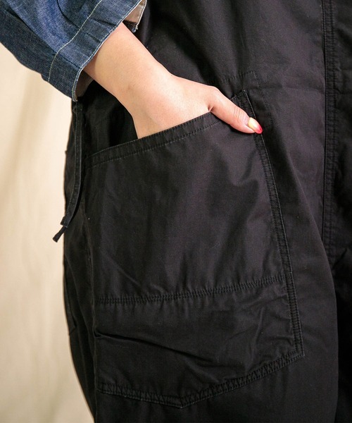 Brocante（ブロカント）の「[Brocante / ブロカント] 高密度ウェザー デフォルメサロペット（サロペット/オーバーオール・レディース・ブラック・2）」の8枚目の写真