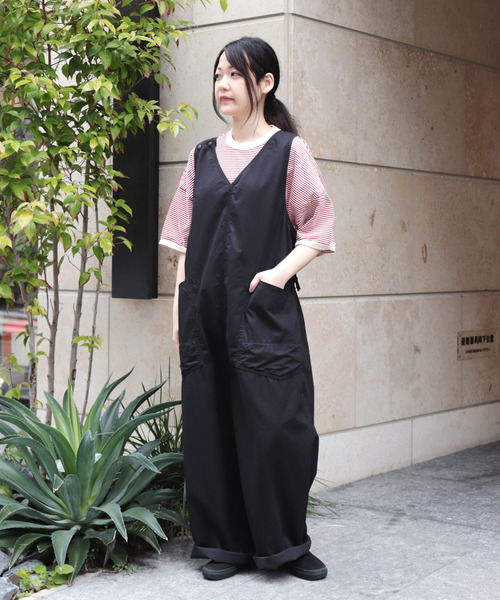 Brocante（ブロカント）の「[Brocante / ブロカント] 高密度ウェザー デフォルメサロペット（サロペット/オーバーオール・レディース・ブラック・2）」の17枚目の写真