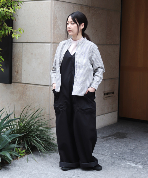 Brocante（ブロカント）の「[Brocante / ブロカント] 高密度ウェザー デフォルメサロペット（サロペット/オーバーオール・レディース・ブラック・2）」の18枚目の写真