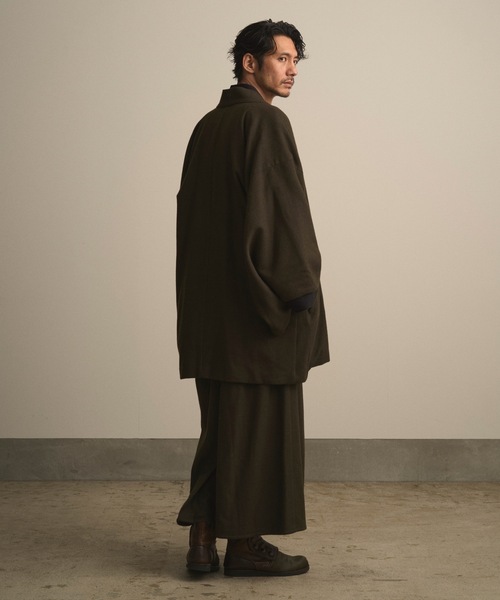 和ROBE(ワローブ)の「和ROBE / WOOL CORDURA EASY HAKAMA(その他パンツ・メンズ・オリーブ/ダークネイビー・2/3)」の6枚目の写真