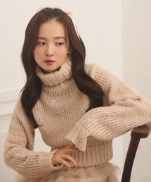 Seemi. byNICECLAUP | 【Seemi.】ハイネックロゴニット(ニット/セーター)