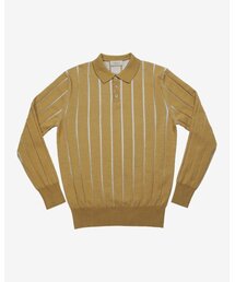 Reverse Combination Polo Knit (Mustard)