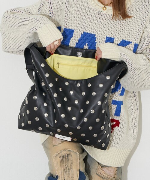 GRAIN(グレイン)の「【WEB限定】【GRAIN/グレイン】スタッズショルダートートバッグ(トートバッグ・レディース・ブラック/アイボリー/イエロー・FREE)」の15枚目の写真
