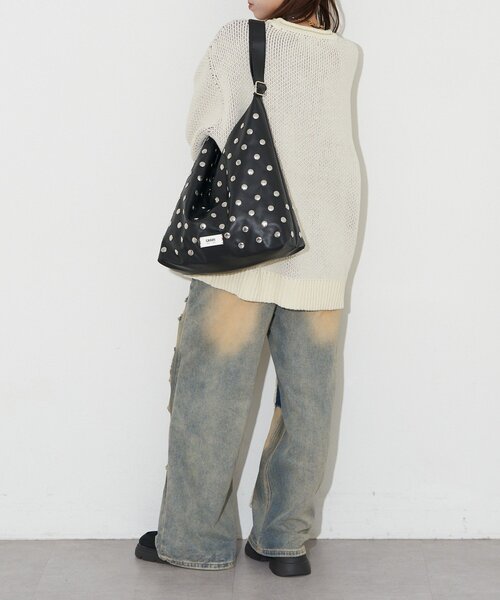 GRAIN(グレイン)の「【WEB限定】【GRAIN/グレイン】スタッズショルダートートバッグ(トートバッグ・レディース・ブラック/アイボリー/イエロー・FREE)」の19枚目の写真