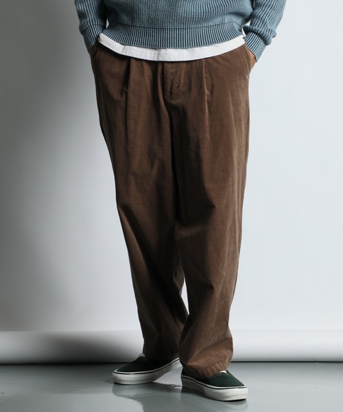 The DUFFER of ST.GEORGE(ザダファーオブセントジョージ)の「MOLESKIN EASY WIDE PANTS:モールスキン ワンタック イージーワイドパンツ(その他パンツ・メンズ・チャコールグレー/ブラウン・X-LARGE/LARGE/MEDIUM/SMALL)」の11枚目の写真