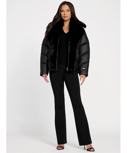 MARCIANO ESTELLA Padded Jacket With Fur ジャケット アウター