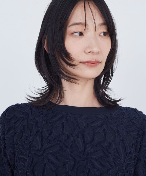 ADIEU TRISTESSE(アデュートリステス)の「カットジャカードワンピース(ワンピース・レディース・ネイビー/ブラック・38/40)」の14枚目の写真