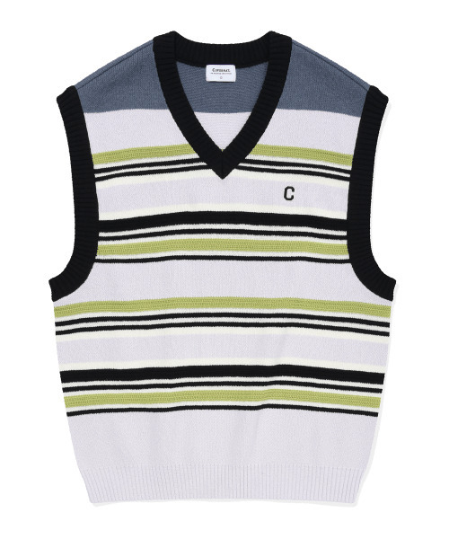 COVERNAT(カバーナット)の「マルチストライプニットベストライトパープル(ベスト・レディース・その他・LARGE/MEDIUM/SMALL/X-LARGE)」の1枚目の写真