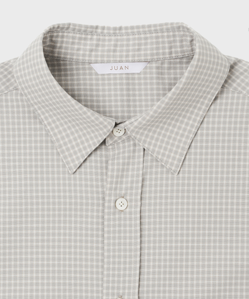JUAN HOMME（ジュアンオム）の「ルーズドチェックシャツ（セージグレー）（シャツ/ブラウス・メンズ・その他・MEDIUM/LARGE）」の3枚目の写真
