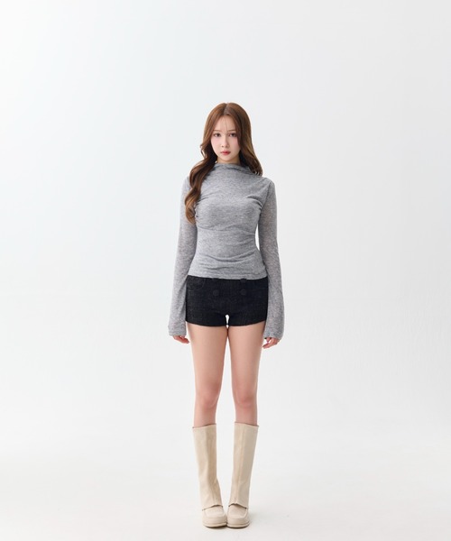 最終値下げ！ andwang AND bijou high neck tops AND bijou high neck tops（Tシャツ/カットソー）｜andwang