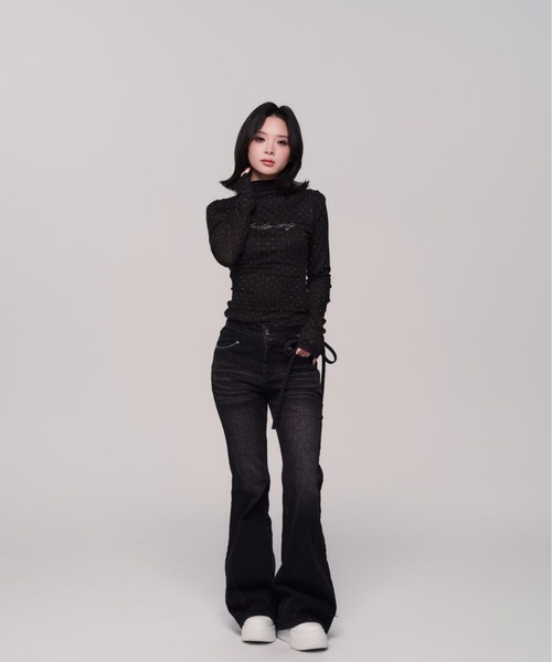 最終値下げ！ andwang AND bijou high neck tops AND bijou high neck tops（Tシャツ/カットソー）｜andwang