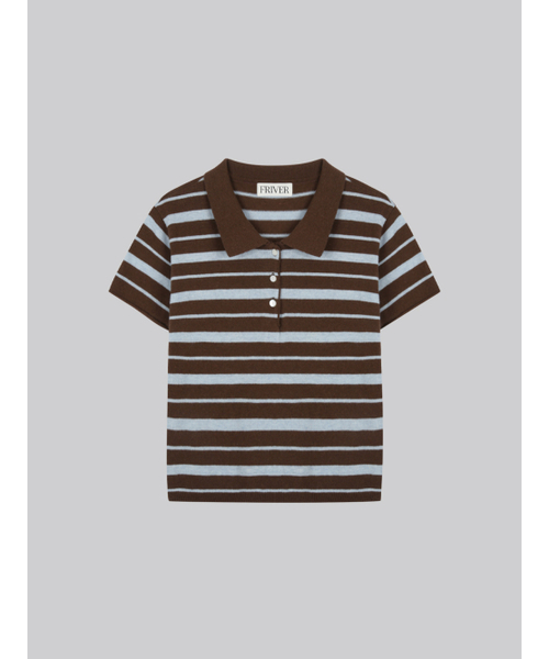 FRIVER07（フリバー07）の「Collar pk knit [FRSP02TN05]_Brown（ニット/セーター・レディース・ブラウン・FREE）」の2枚目の写真