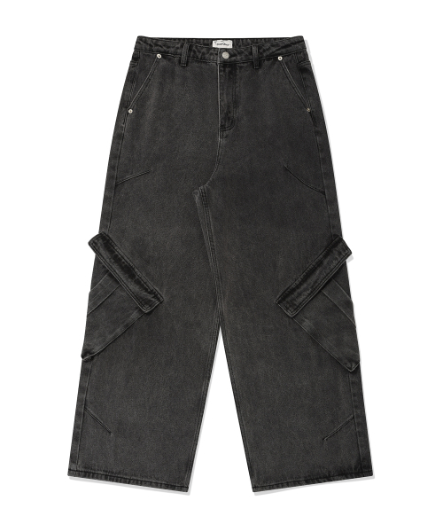 DYSFUNCT(ディスファンクト)の「OBLIQUE BIG CARGO DENIM PANTS(デニムパンツ・メンズ・その他・SMALL/MEDIUM/LARGE/X-SMALL/X-LARGE)」の2枚目の写真