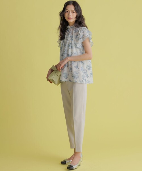 組曲 L(クミキョク オオキイサイズ)の「シュットクロステーパード パンツ(その他パンツ・レディース・ライトグレー系/アイボリー系/ネイビー系・5/6/7)」の15枚目の写真