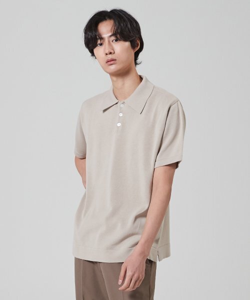 1/2 SUMMER COLLAR KNIT_SAND BEIGE