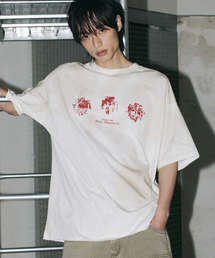 ANOLORCODE（アノローコード）の「Cross Short Sleeve T-shirt (Dirty White)（Tシャツ/カットソー）」