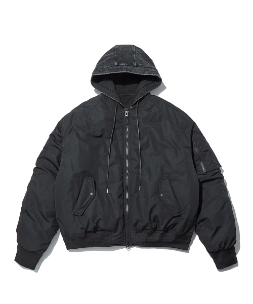 WANGGWAN(ワングァン)の「DOPE ナイロンパディング デタッチャブルフード MA-1(ブルゾン・メンズ・その他・MEDIUM)」の1枚目の写真