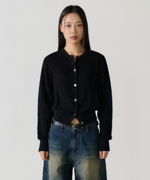NOUN（ノウン）の「nep yarn crewneck cardigan (black)（カーディガン/ボレロ）」