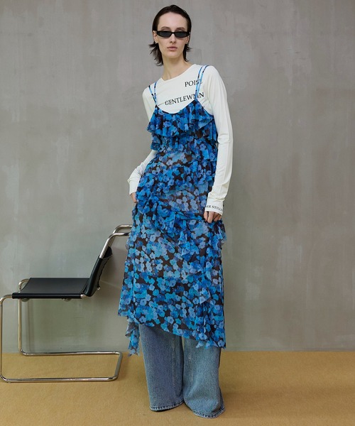 2026SPRING PRE-ORDER】Flower Camisole Dress/ブラーフラワーキャミ  